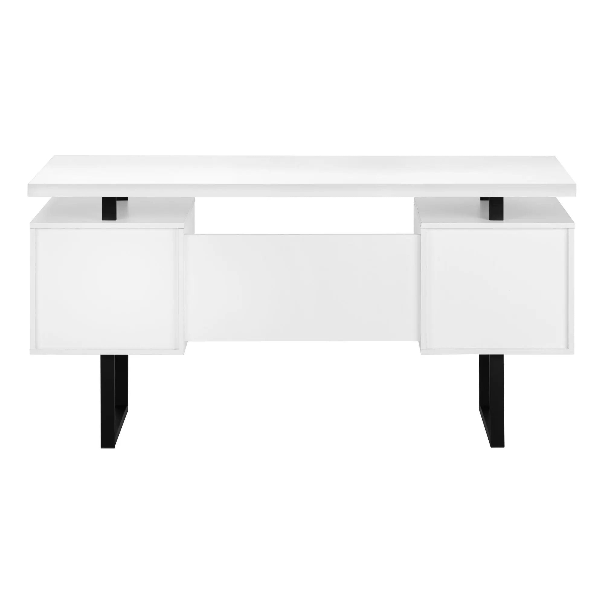 Computer Desk For Home Office, Laptop, Left, Right Set - Up, Storage Drawers, Contemporary & Modern by Unique Piece Furniture