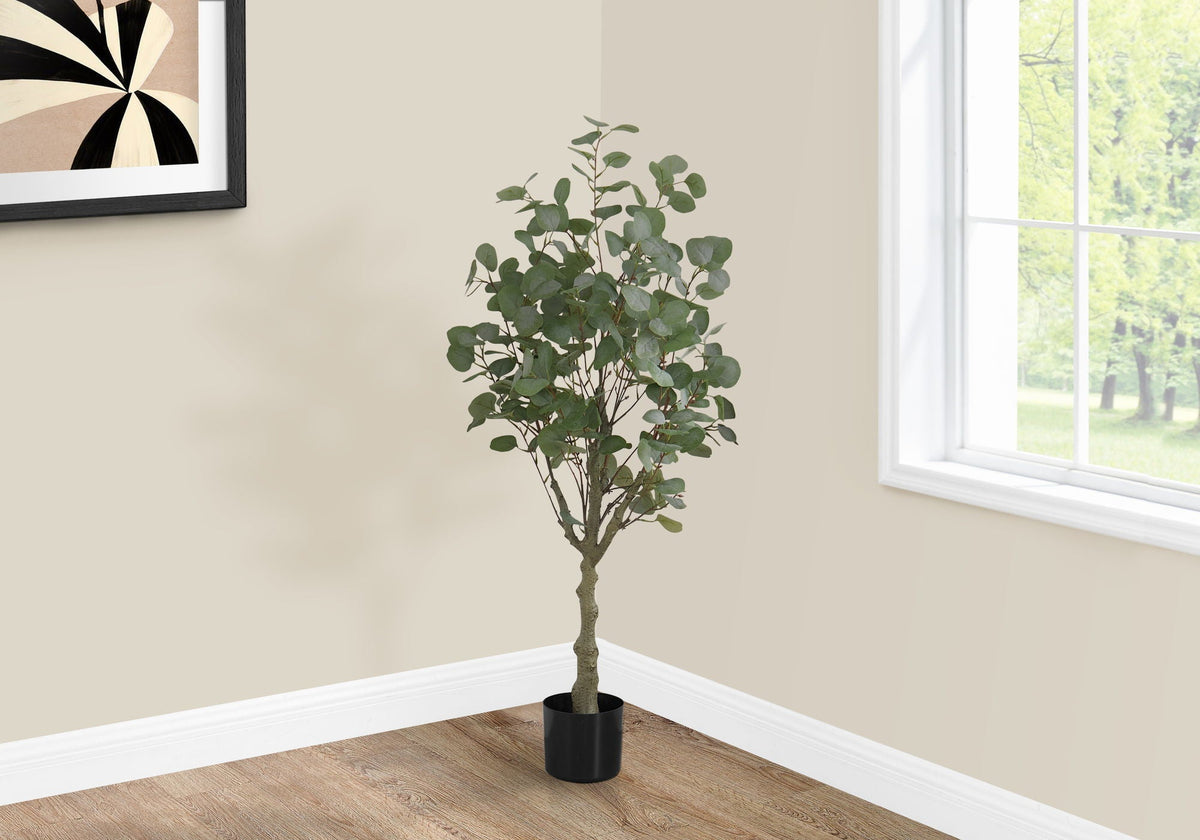 46" Tall Artificial Eucalyptus Tree with Realistic Green Leaves - Green, photo 3 of 4