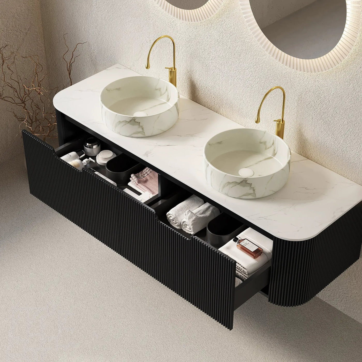 Dina 60" Bathroom Vanity & Sinks by HouseOfZazla