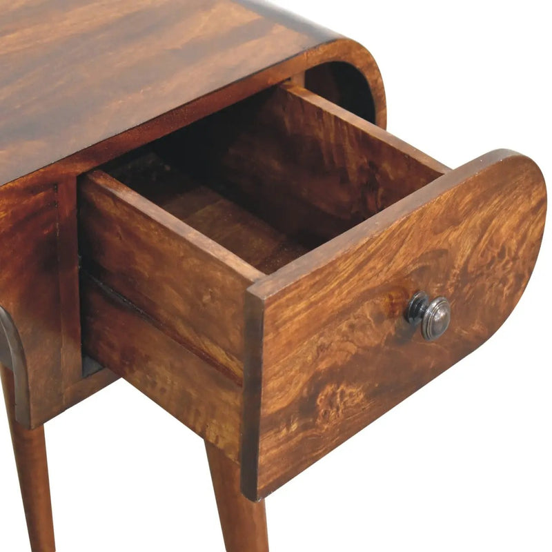 Solid Wood London Arch Writing Desk, 2-Drawers, Chestnut by HouseOfZazla