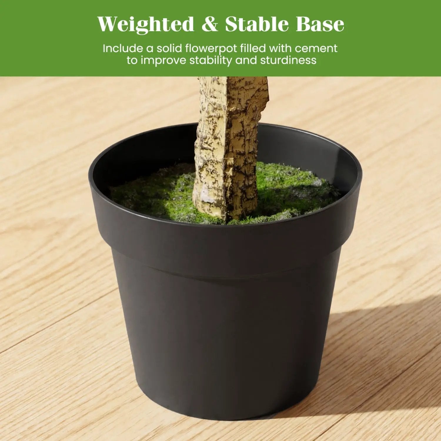 46-Inch Artificial Boxwood Topiary Tree Fake Potted Boxwood Tree with 5 Ball by DirectDeals