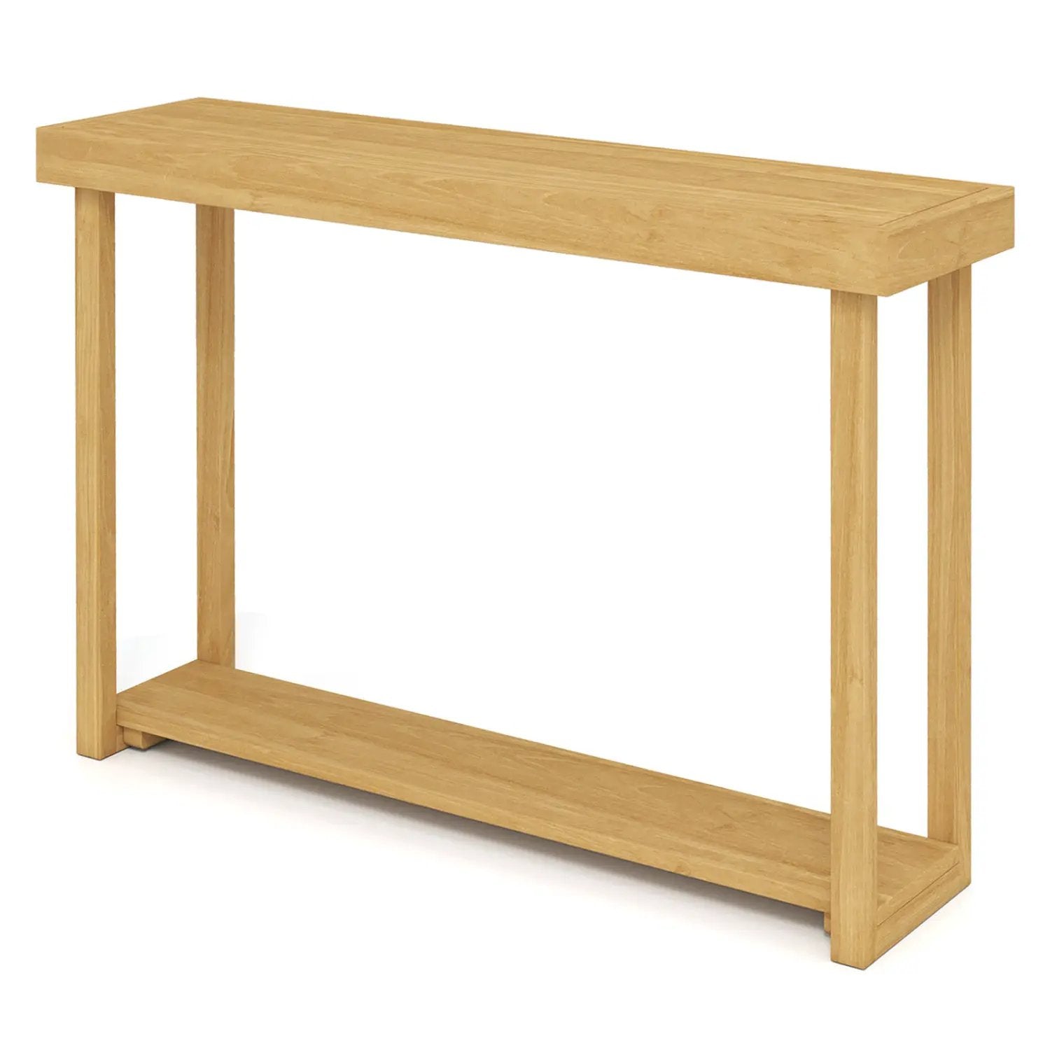 46 Inch Solid Wood Console Table 2-Tier Narrow Farmhouse Sofa Table by DirectDeals