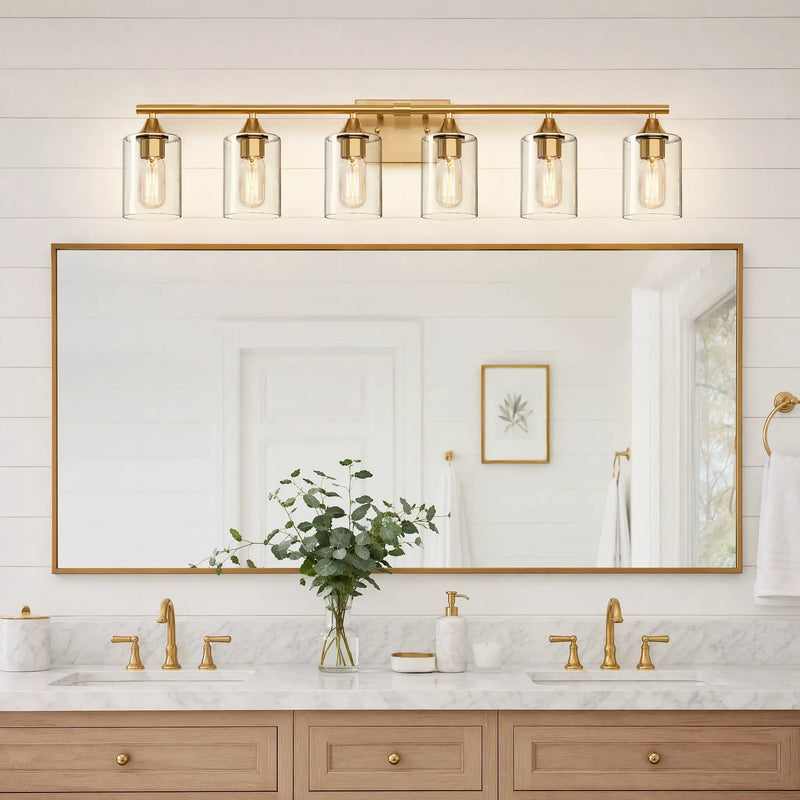 6-Light Brushed Bathroom Lighting by HouseOfZazla