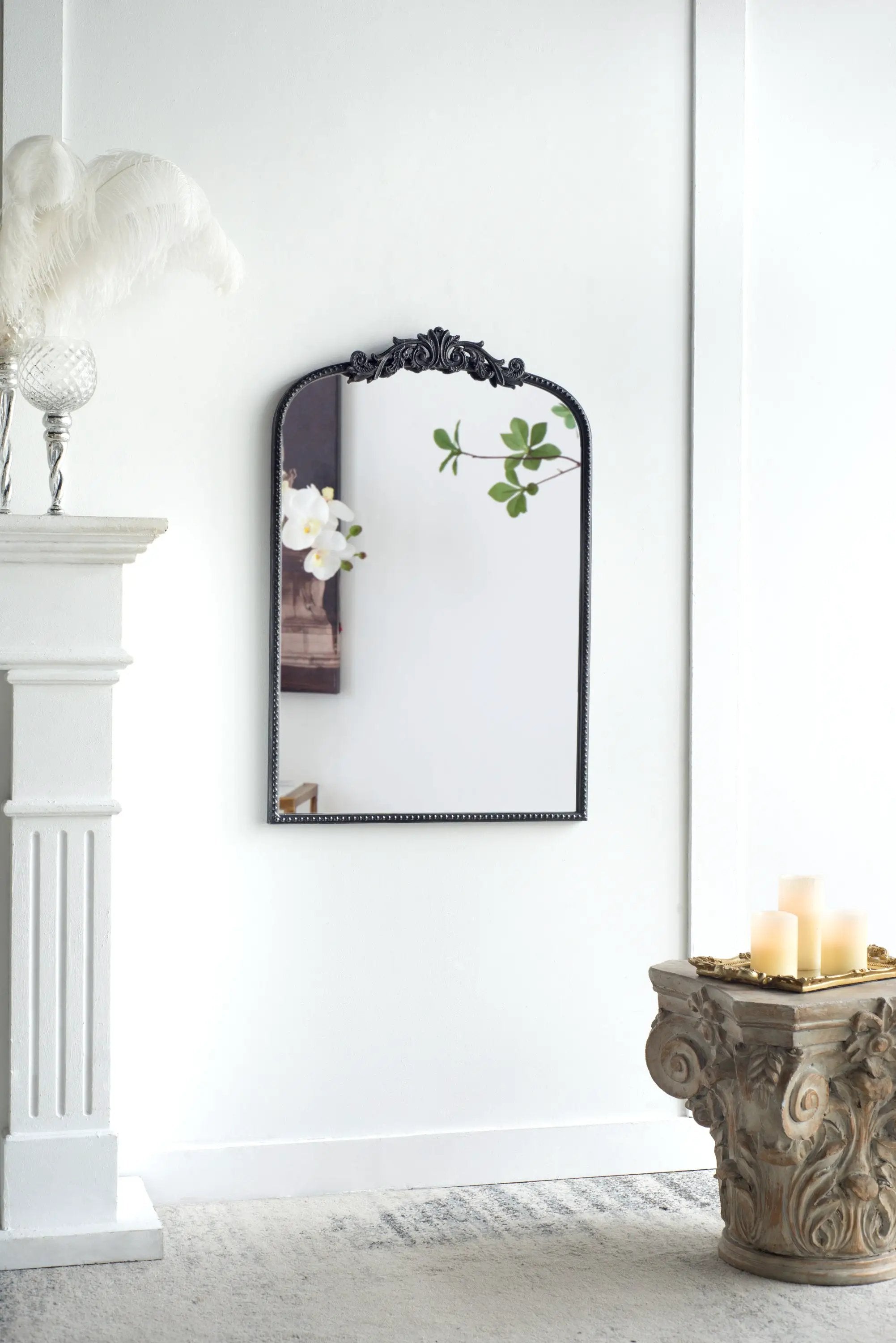 The Baroque Ébonisé™ Grand Wall Mirror by HouseOfZazla