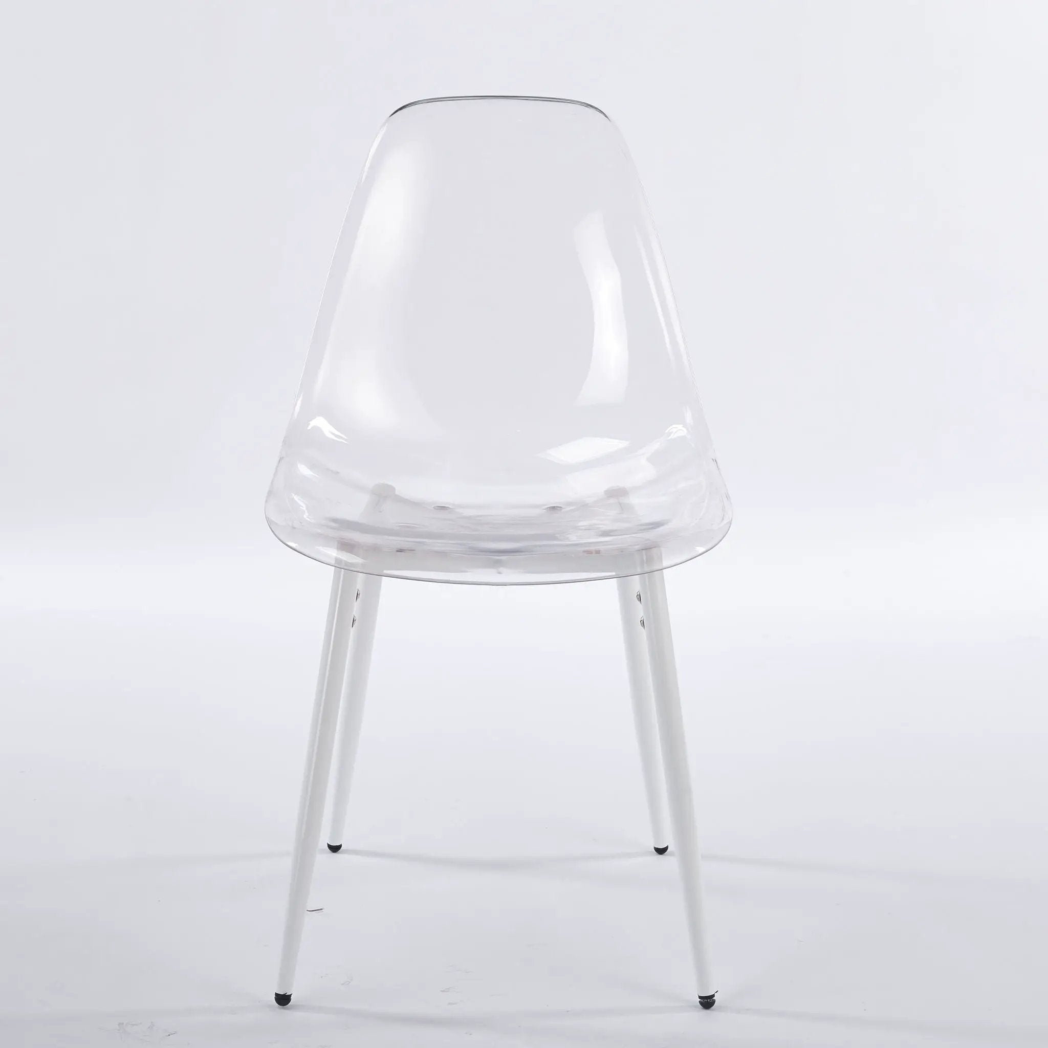 Transparent Dining Chair (Set of 4) - Matte White