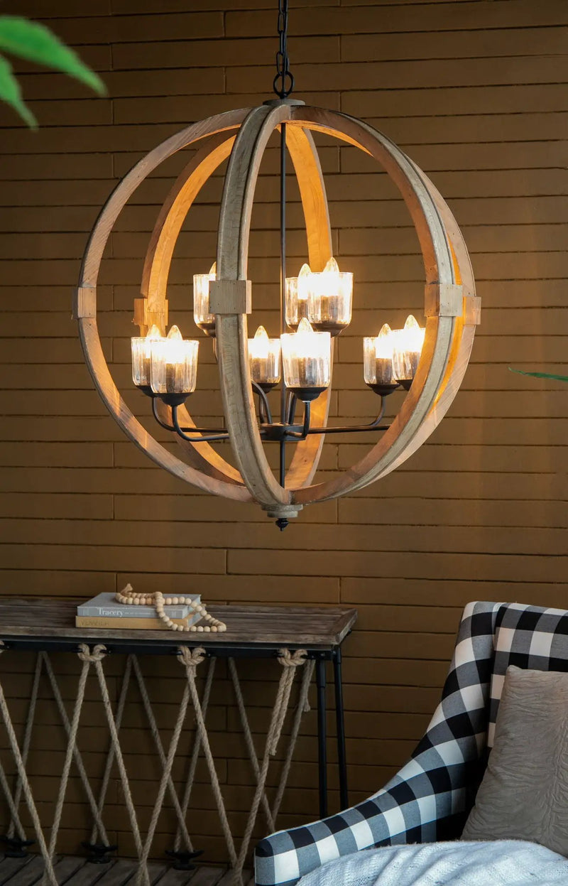 Chandelier, Hanging Light Fixture With Adjustable Chain For Kitchen, Bulb Not Included by Unique Piece Furniture