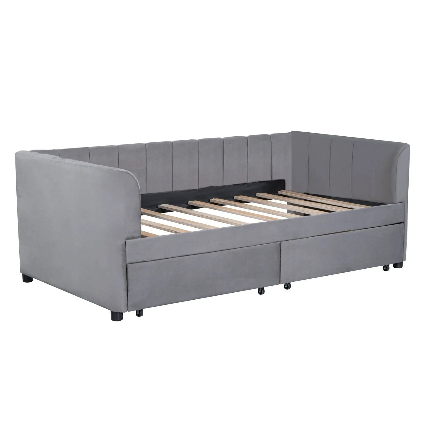 Upholstered Daybed With Ergonomic Design Backrest by HouseOfZazla