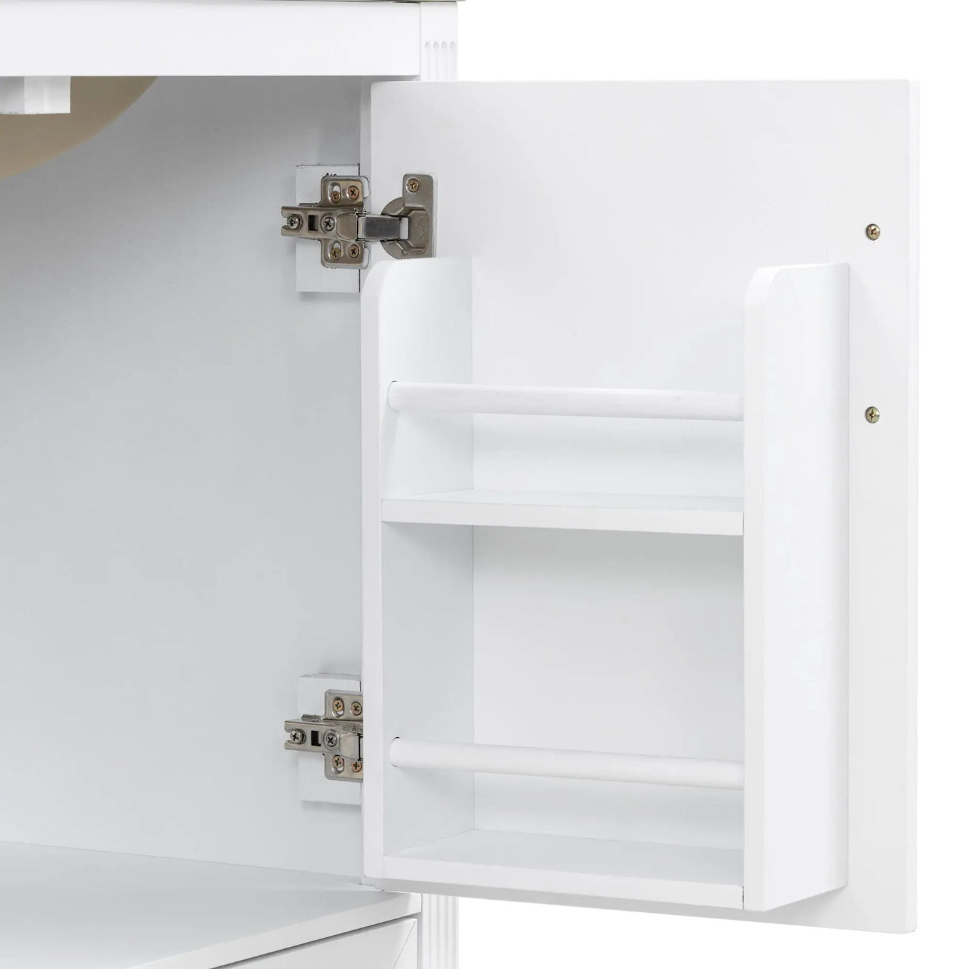 Elegant Fluted Bathroom Vanity With Sink, Soft Close Doors & Drawer by HouseOfZazla