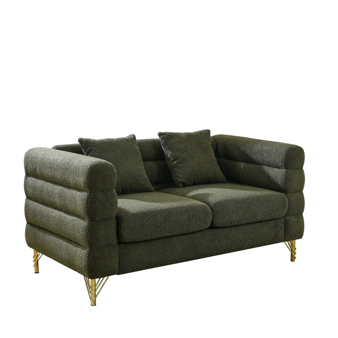 Oversized 2 Seater Sectional Sofa With Deep Seating And 2 Pillows by HouseOfZazla