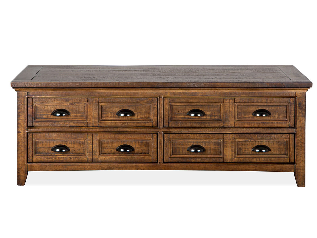 Bay Creek - Lift Top Storage Cocktail Table With Casters - Toasted Nutmeg, photo 4 of 7