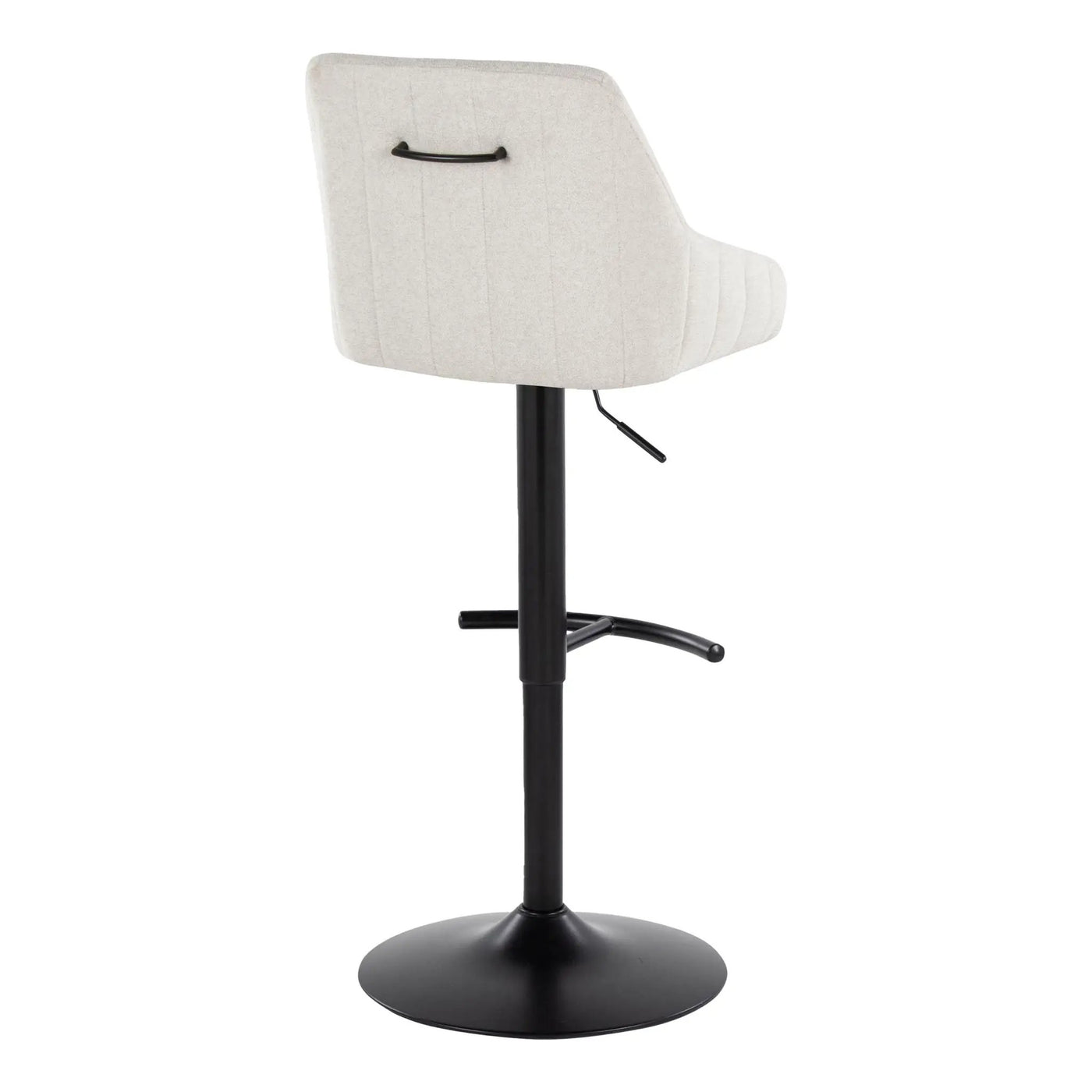 Hannah - Transitional Adjustable Barstool With Swivel With Rounded T Footrest (Set of 2) by HouseOfZazla