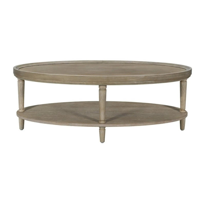 Bedford - Oval Coffee Table With Shelf - Natural by Unique Piece Furniture