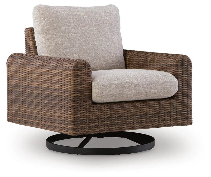 Dolan Creek - Swivel Lounge With Cushion - Gray / Brown by Unique Piece Furniture
