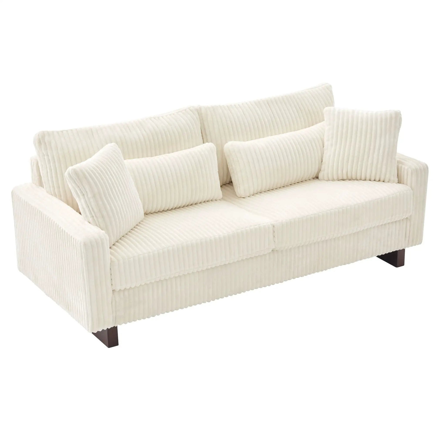 Modern Loveseat Sofa With 4 Pillows by HouseOfZazla