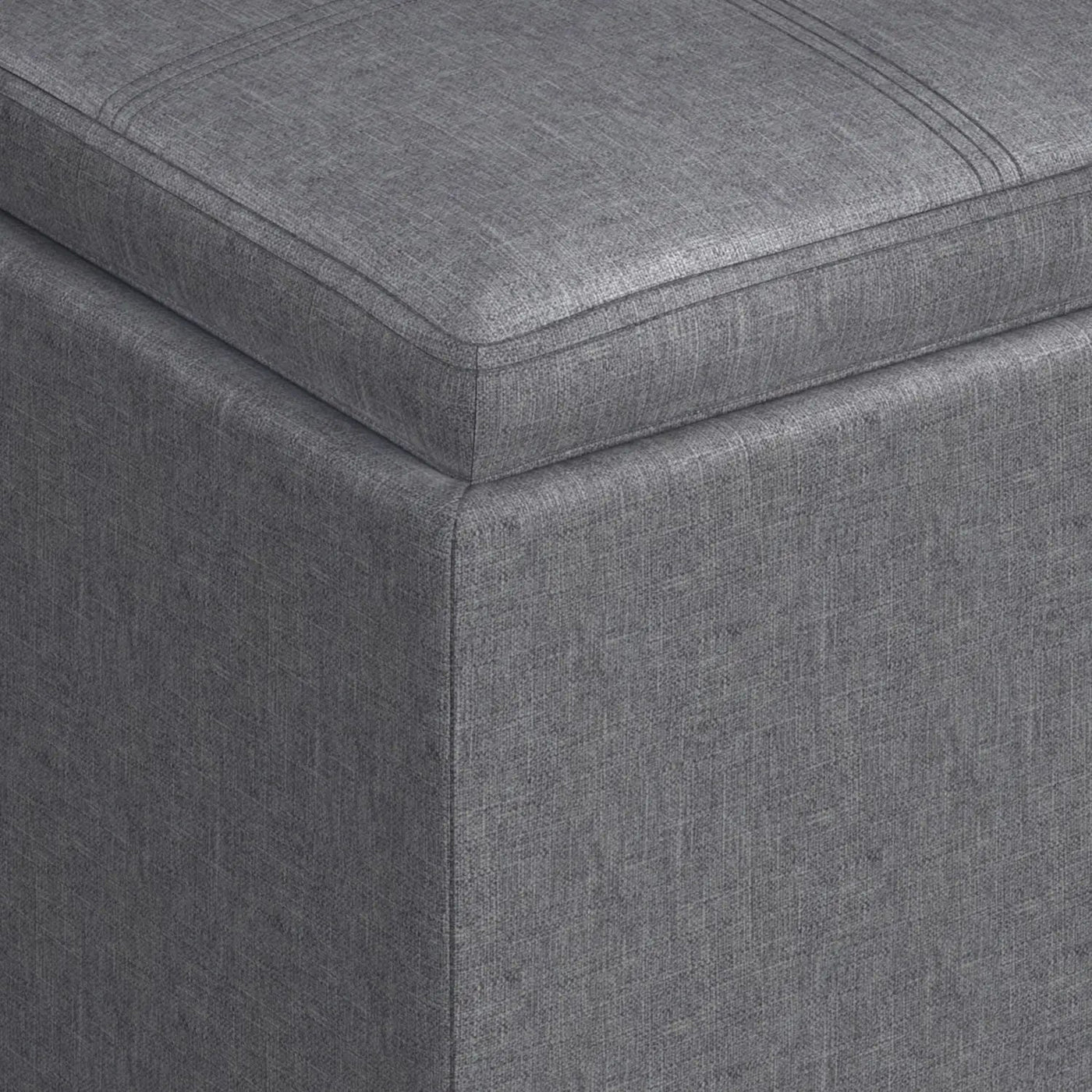 Rockwood - Upholstered Cube Storage Ottoman With Tray by HouseOfZazla