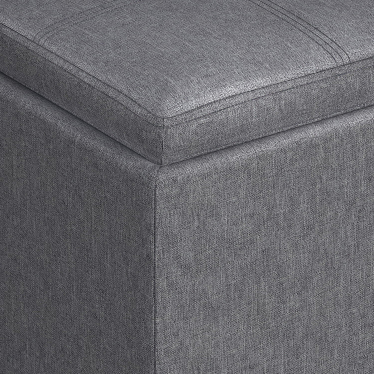 Upholstered Cube Storage Ottoman with Removable Serving Tray - Multiple Colors, photo 31 of 40