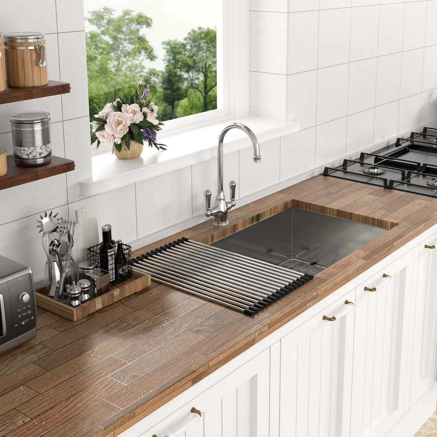 Modern Style Undermount Sink With Stainless Steel, Deep Single Bowl by HouseOfZazla