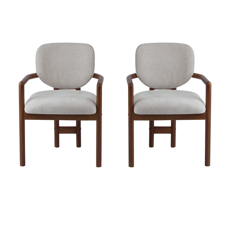 Upholstered Arm Dining Chairs (Set of 2) by HouseOfZazla