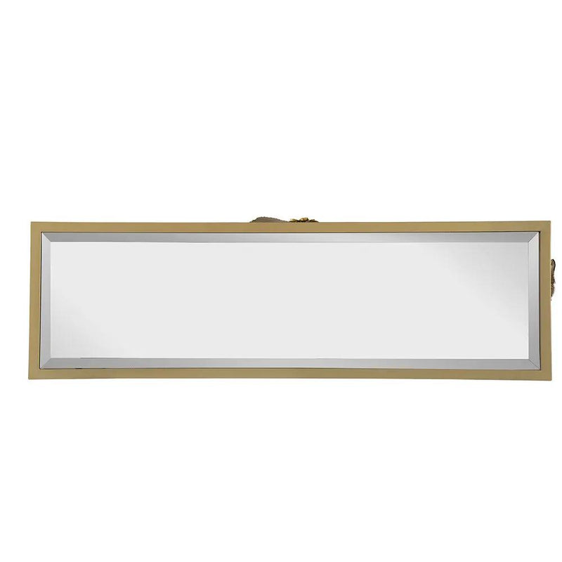 Console Table With Mirrored Glass Top, Modern Entryway Table For Living Room Foyer Entryway - Gold by HouseOfZazla