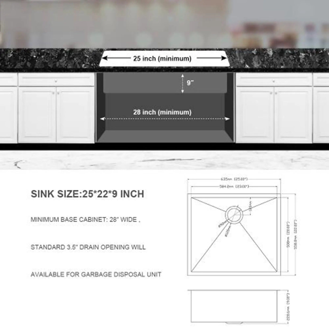 Modern Style Undermount Sink With Stainless Steel, Deep Single Bowl by HouseOfZazla