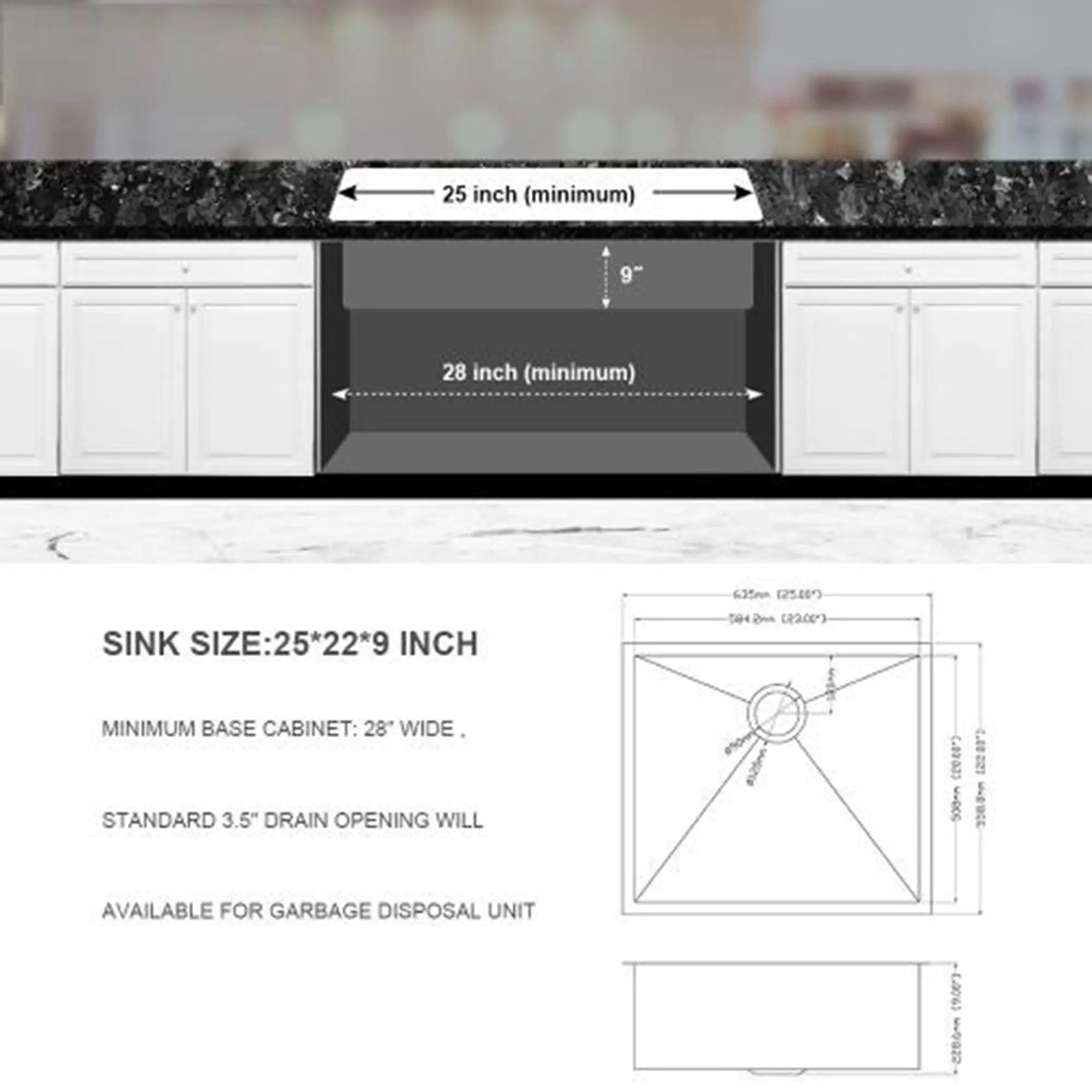 Modern Style Undermount Sink With Stainless Steel, Deep Single Bowl by HouseOfZazla