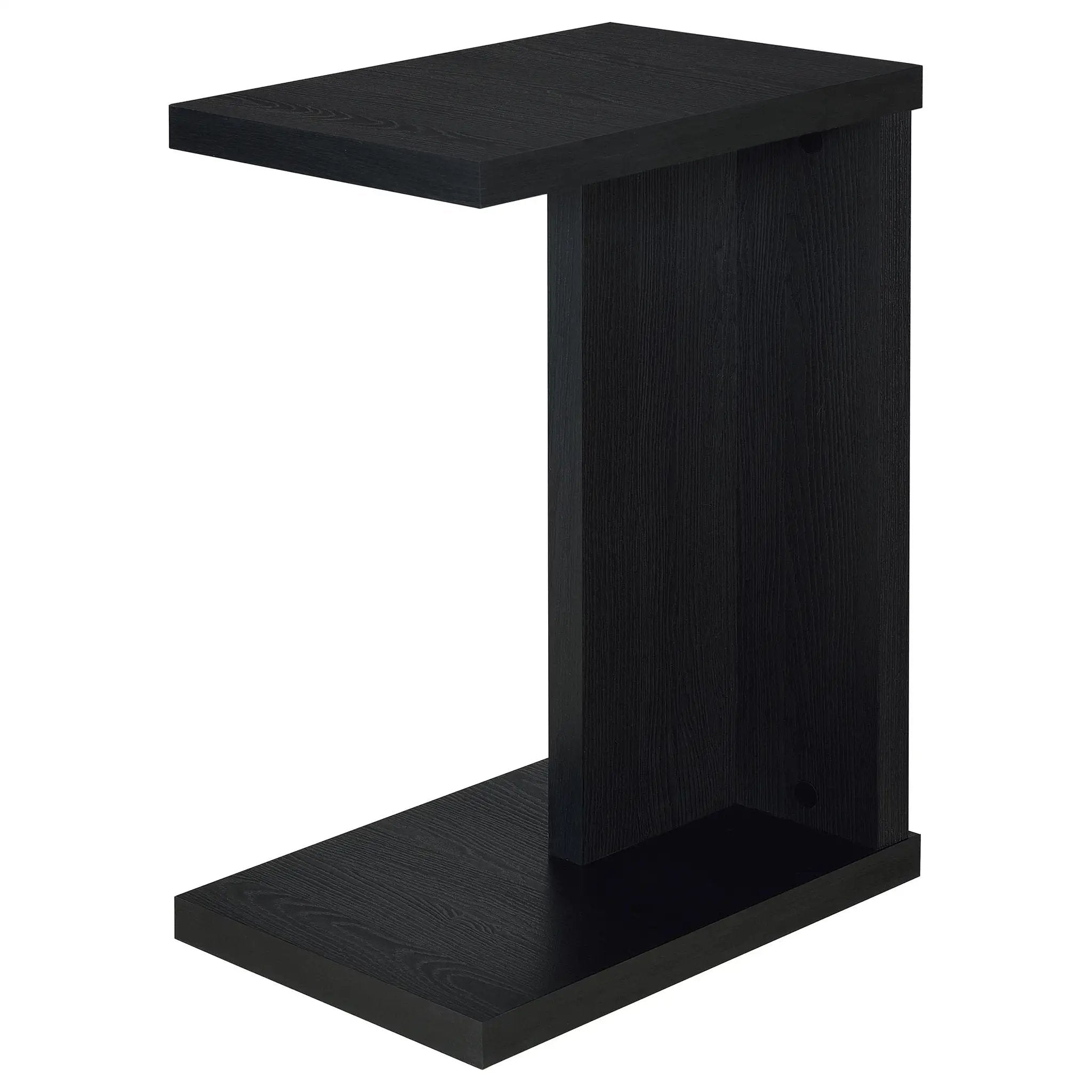 Clower Engineered Wood C-Shaped Sofa Side Table Black by Unique Piece Furniture