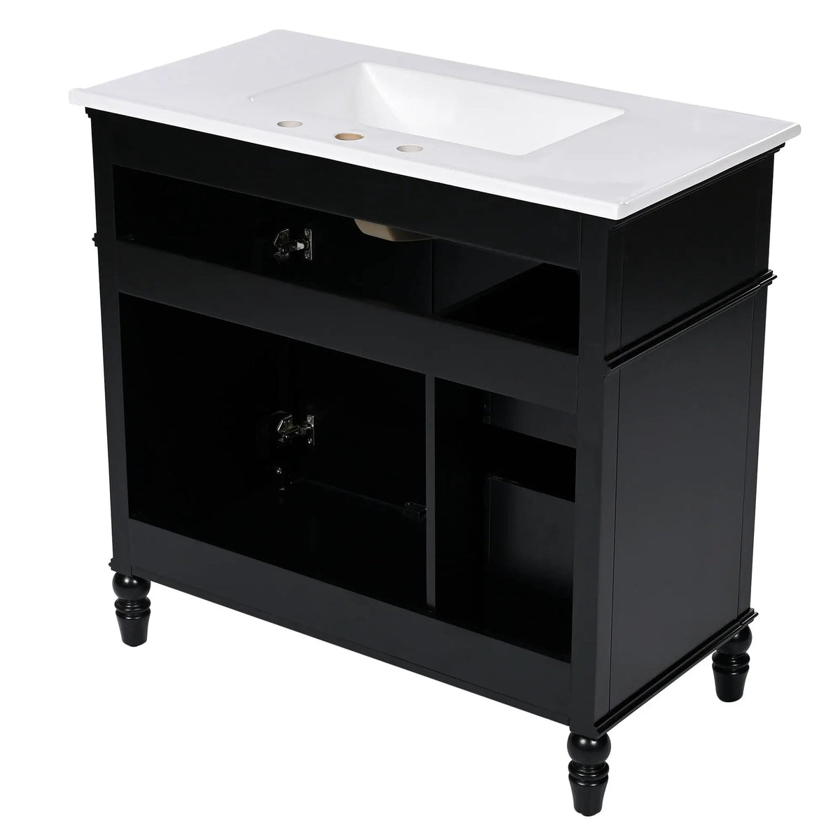 Bathroom Vanity With Sink, 2 Doors 2 Drawers, Freestanding Design by HouseOfZazla