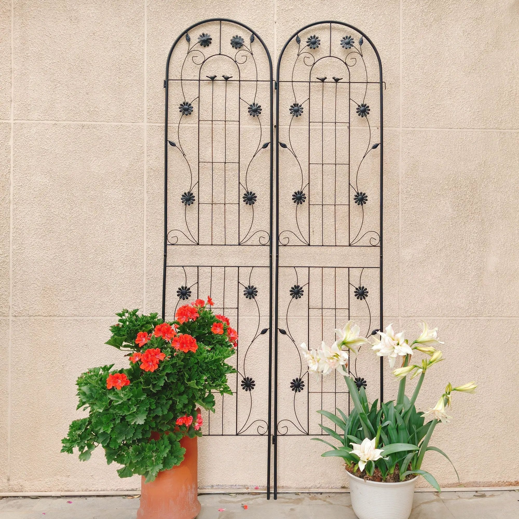 Metal Garden Trellis Rustproof Trellis For Climbing Plant Outdoor Flower Support by Unique Piece Furniture