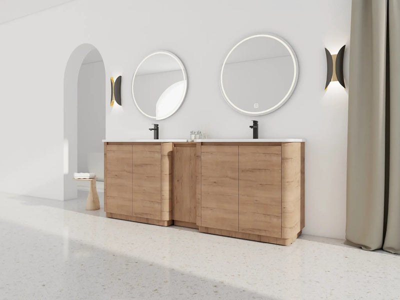 84'' Freestanding Bathroom Vanity with Ceramic Sink by HouseOfZazla