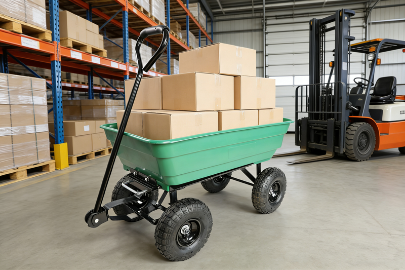 Folding Poly Garden Dump Truck with Steel Frame and Pneumatic Tires by HouseOfZazla