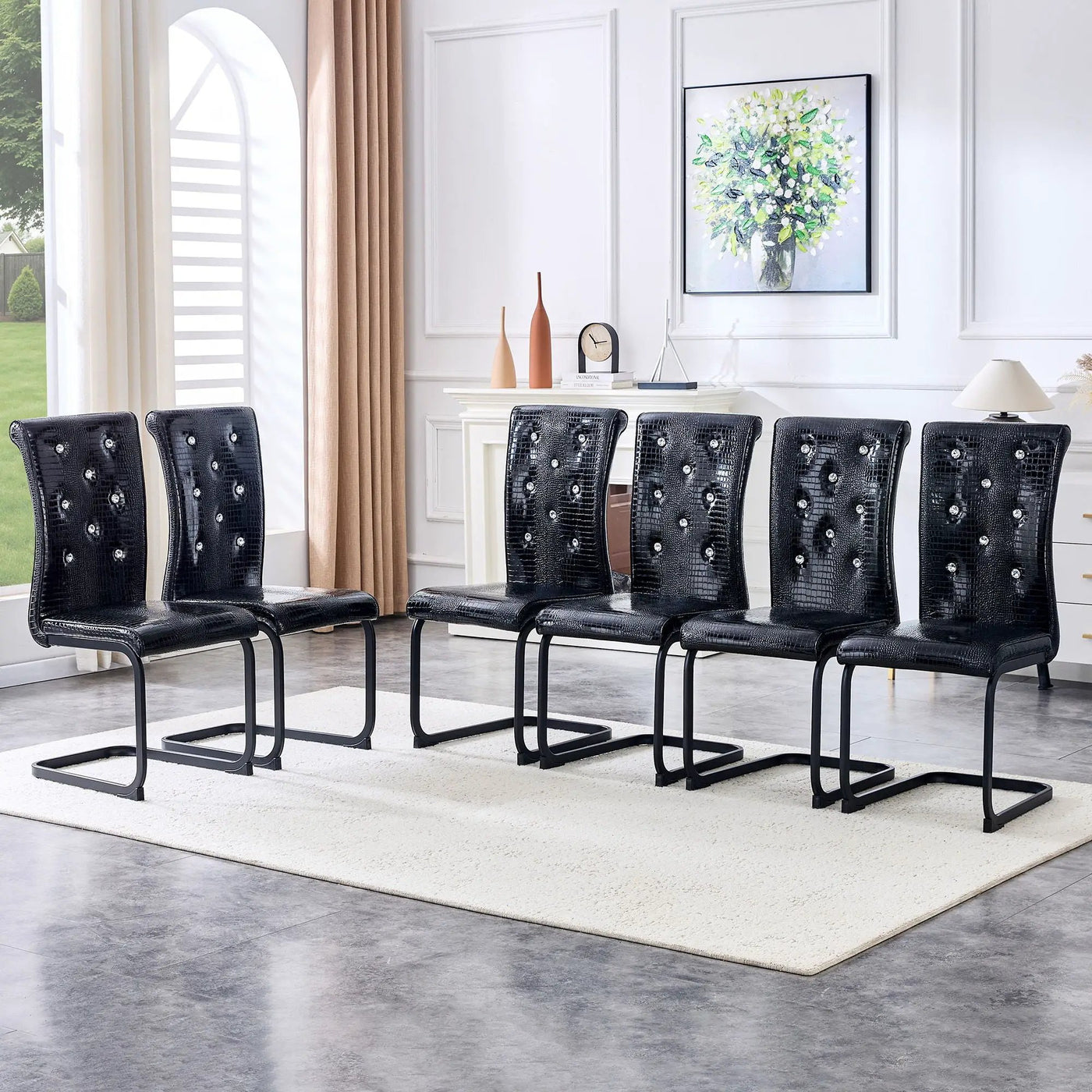 Alligator Skin Upholstered Dining Chairs by HouseOfZazla