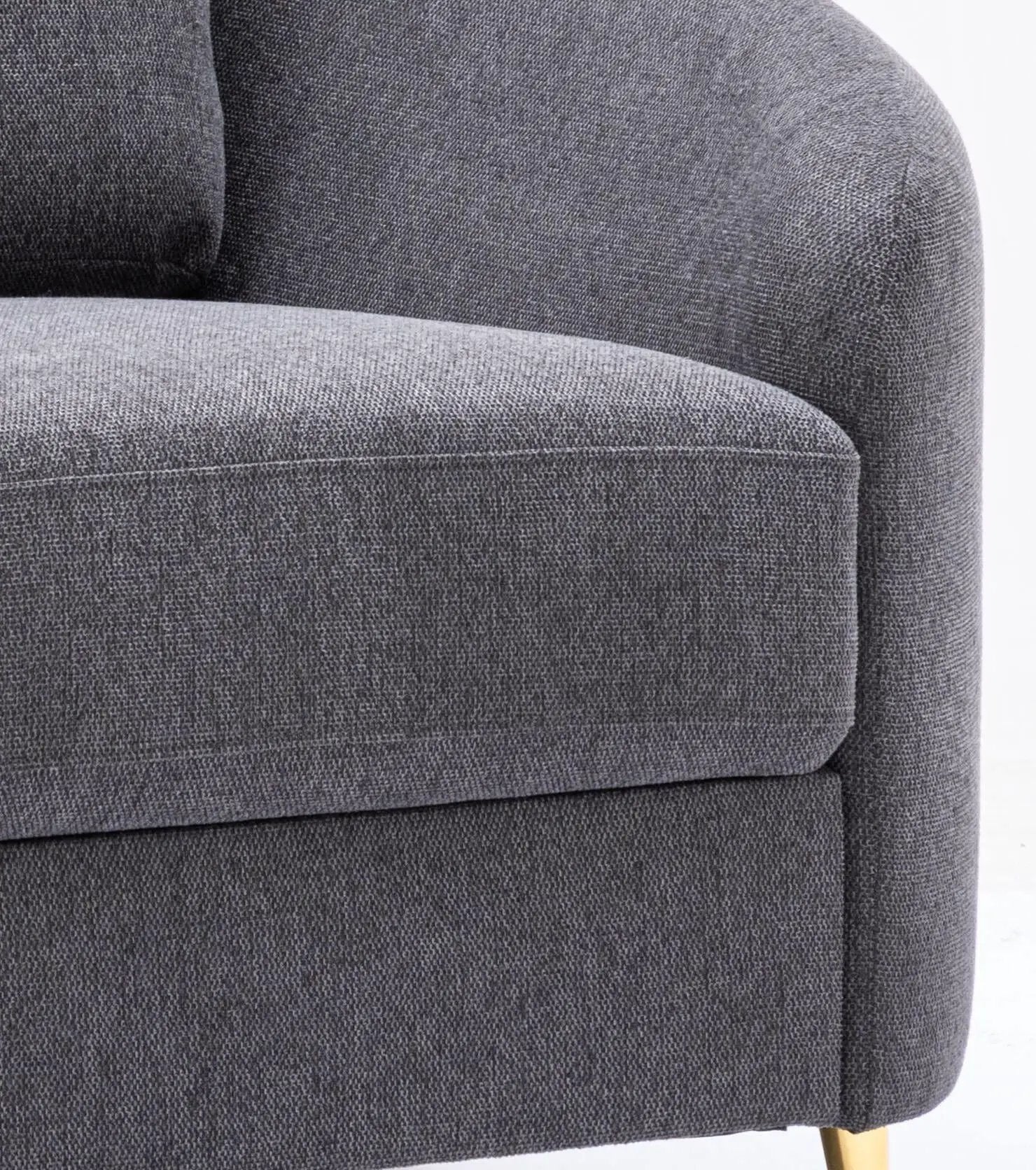 Yuina Linen Chair - Gray by HouseOfZazla