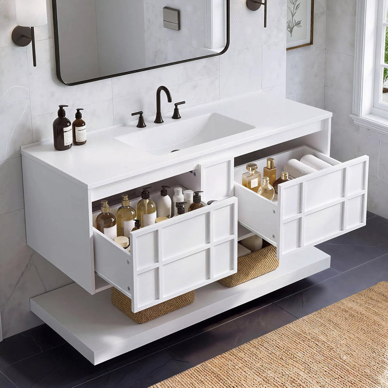 48 Inch Wall Mounted Bathroom Vanity Cabinet by HouseOfZazla