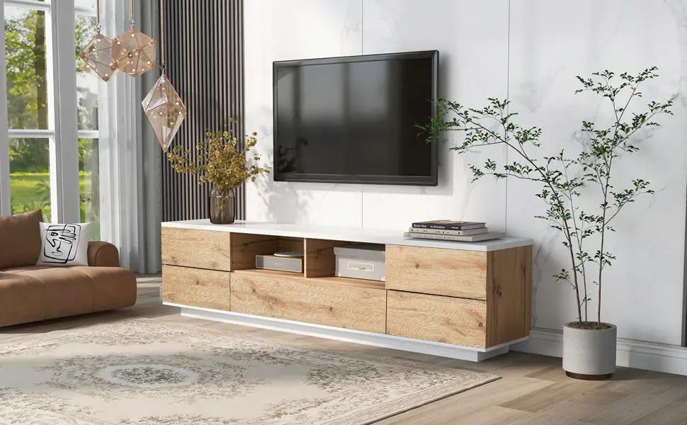 Modern TV stand with Multi-Functional Storage by BLAKHOM