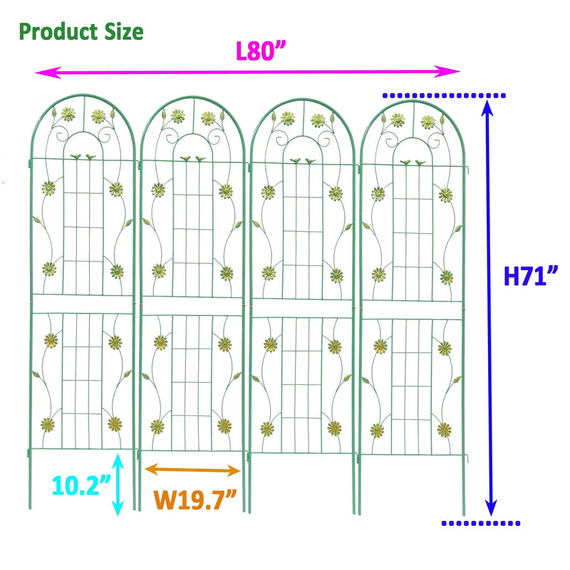 Metal Garden Trellis Rustproof Trellis For Climbing Plant Outdoor Flower Support by Unique Piece Furniture