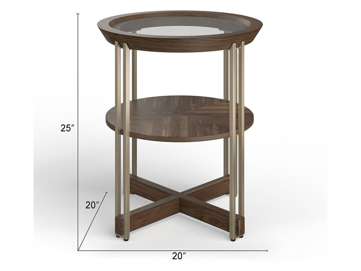Elora - Round End Table - Walnut, photo 2 of 3