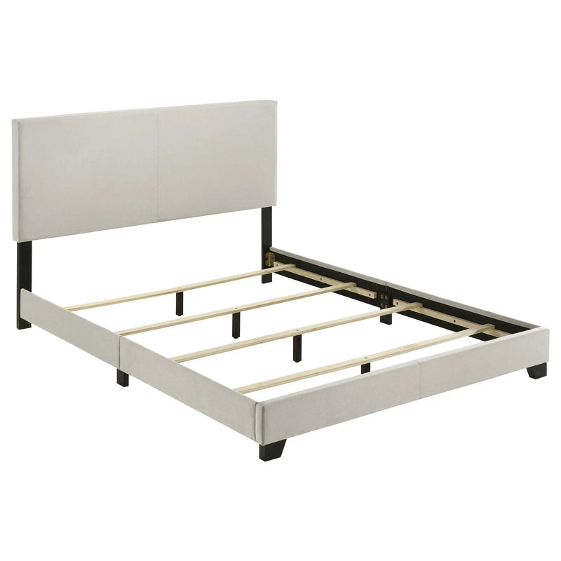 Dorian Fabric Upholstered Queen Panel Bed Cream by Unique Piece Furniture