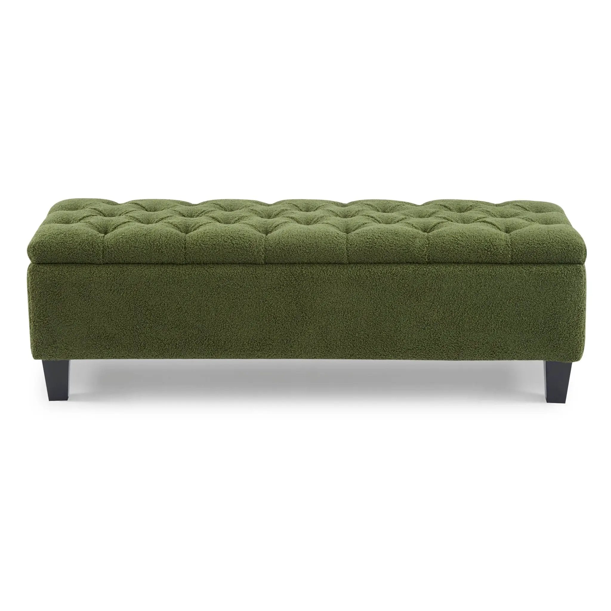 Ottoman Bench & Storage - Green