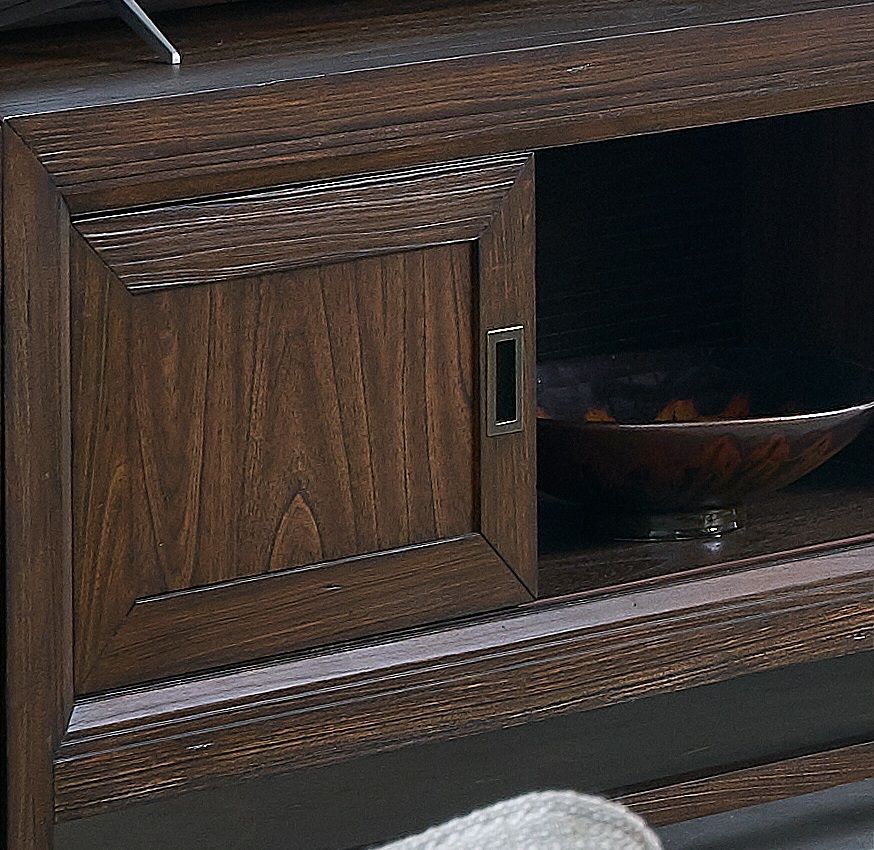 TV Stand Console, For TVs Up To 85", 2 Tone - Brown by HouseOfZazla