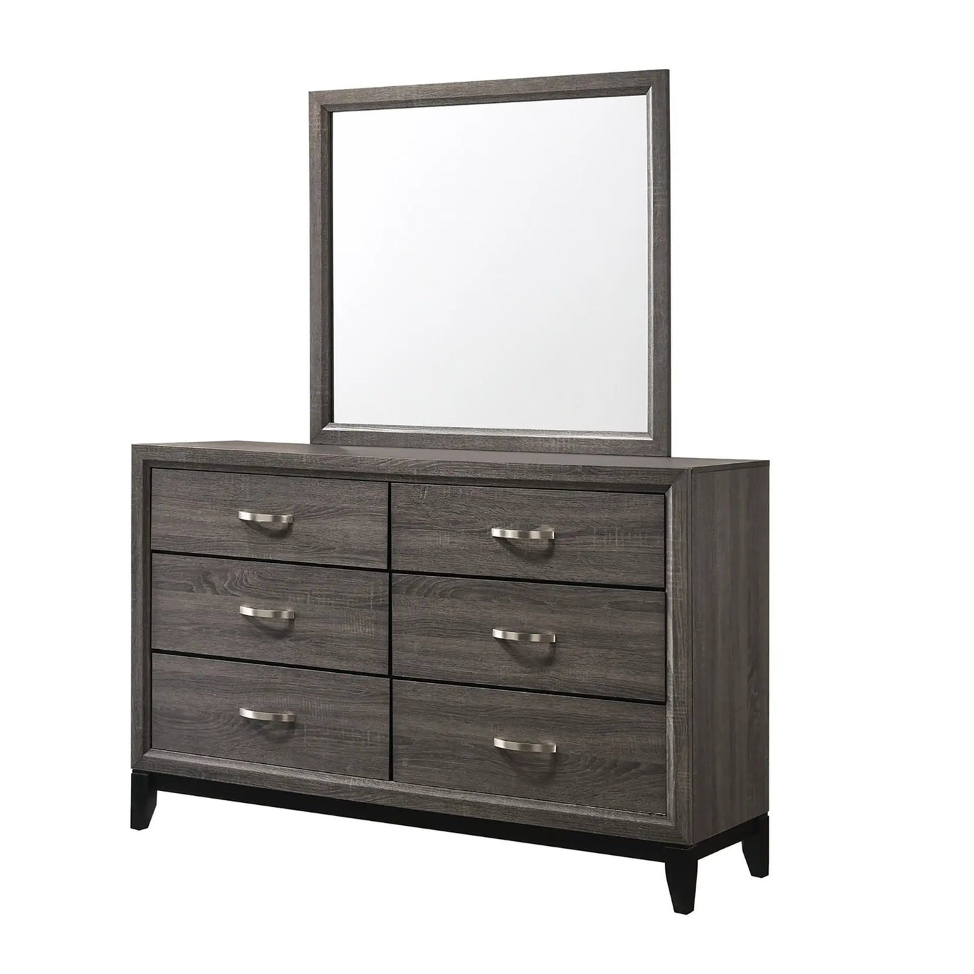 Contemporary 6 Drawer Dresser With Handles by HouseOfZazla