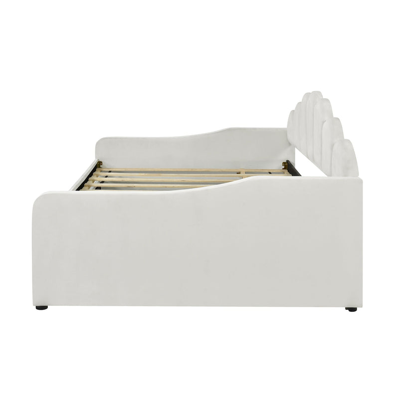 Upholstery Daybed Frame With Shell Shaped Backrest by HouseOfZazla
