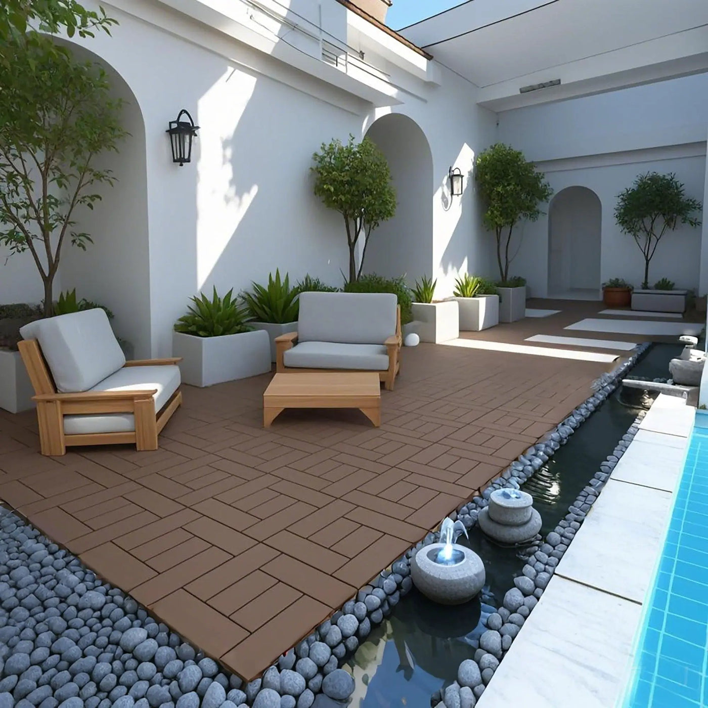 Patio Diy Module Interlocking Decking Tiles Floor, Outdoor And Indoor, Easy And Quick Installation by HouseOfZazla
