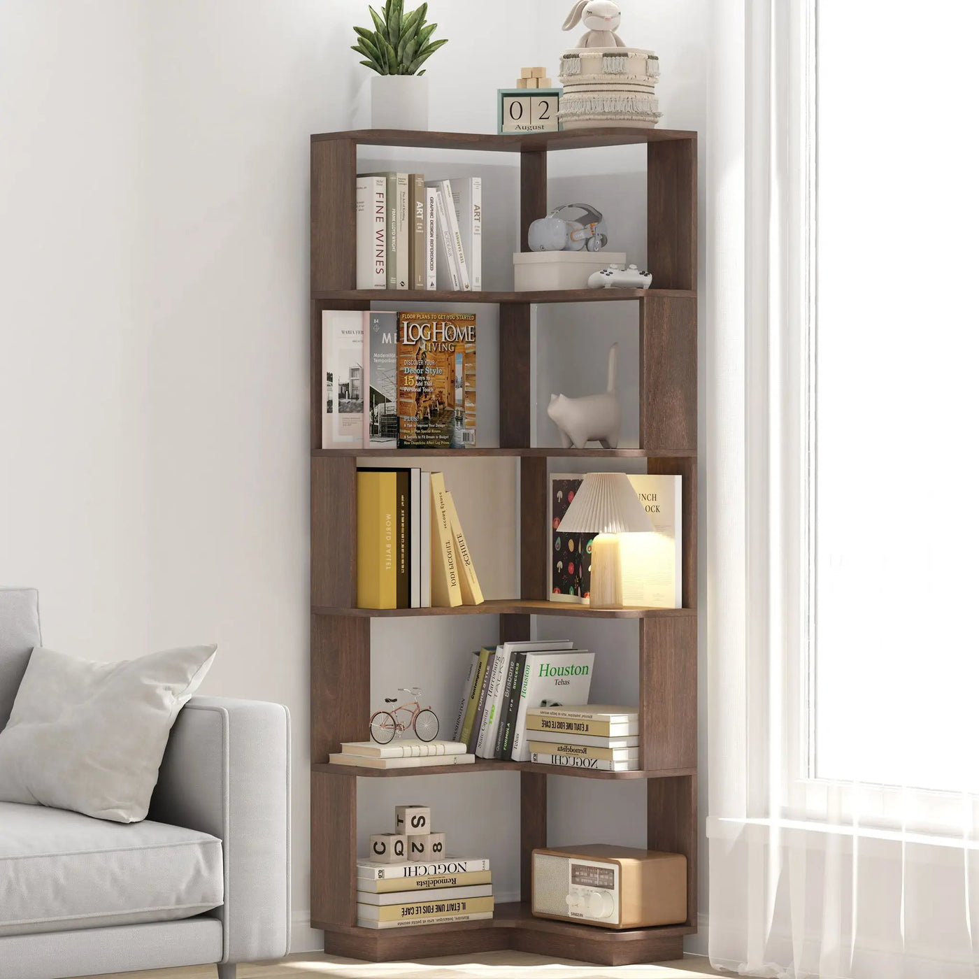 L-Shaped Design Corner Bookshelf by HouseOfZazla