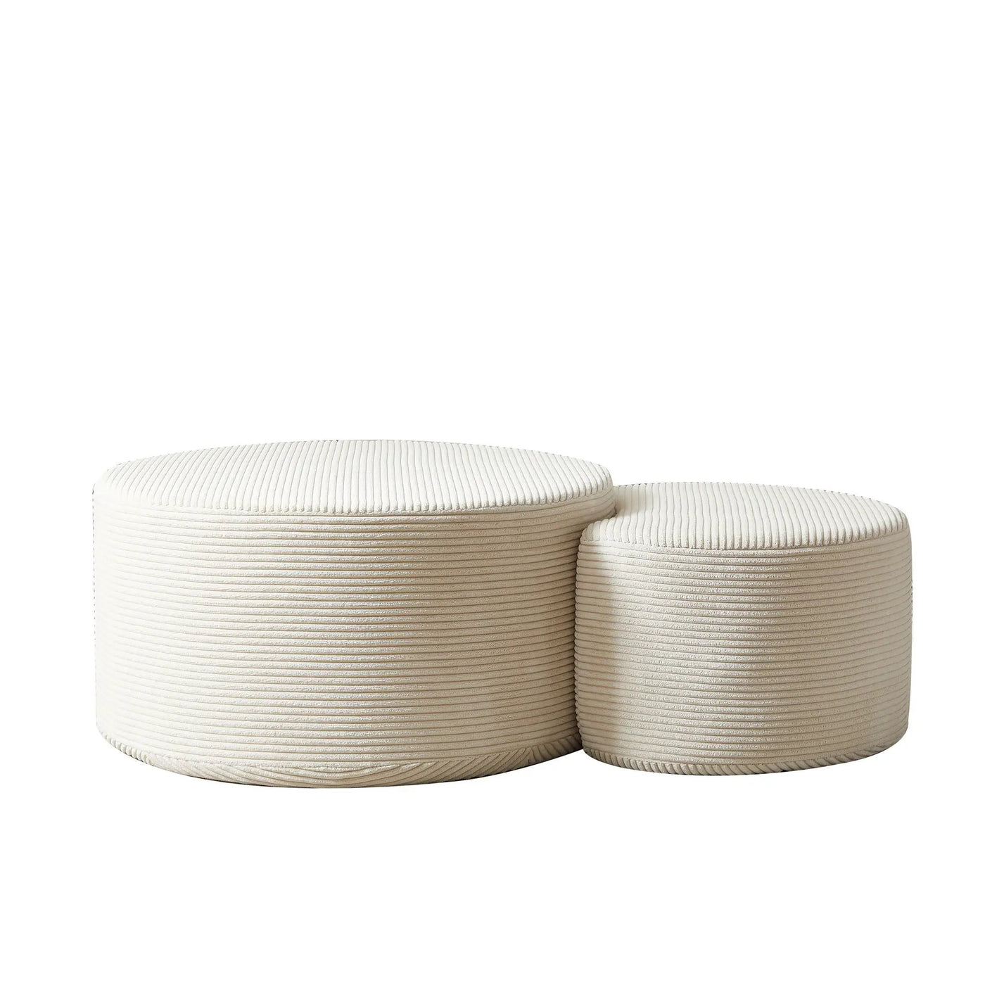 Modern Upholstered Round Coffee Table For Living Room (Set of 2) by HouseOfZazla