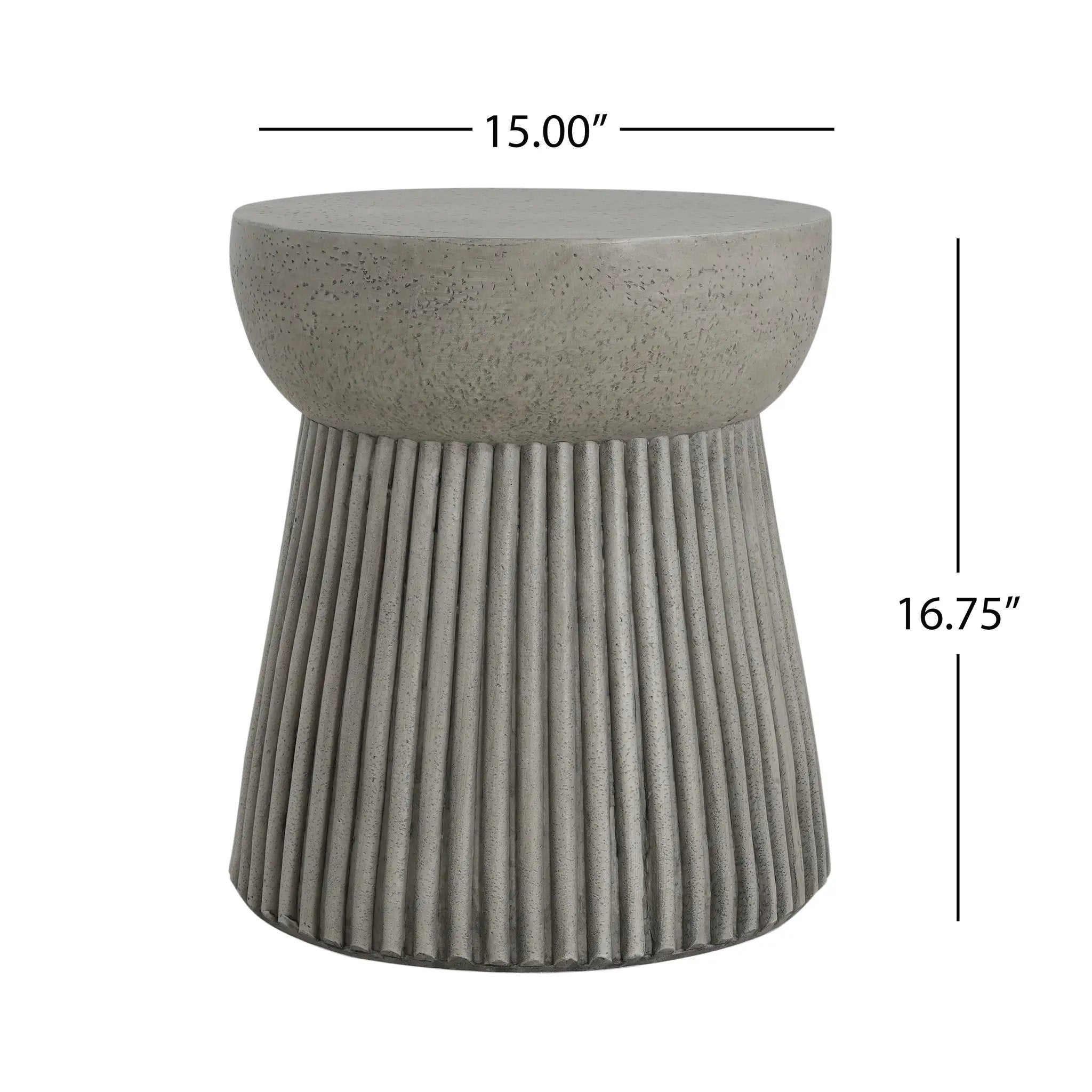 Outdoor Lightweight Concrete Side Table by HouseOfZazla