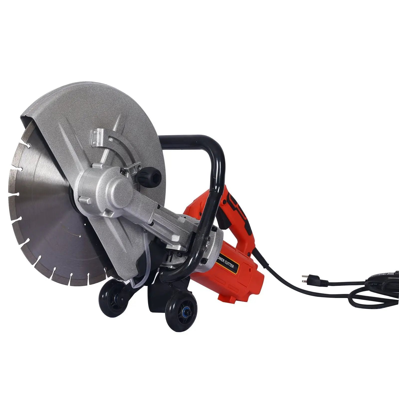 14" Electric Cut Off Saw Wet / Dry Concrete Saw Cutter With Guide Roller And Water Line Attachment, 3000W - Black / Silver by HouseOfZazla