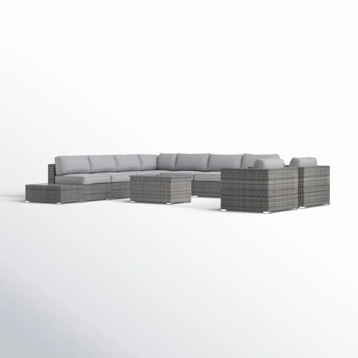 Wicker Sectional Seating Group With Cushions, photo 12 of 28