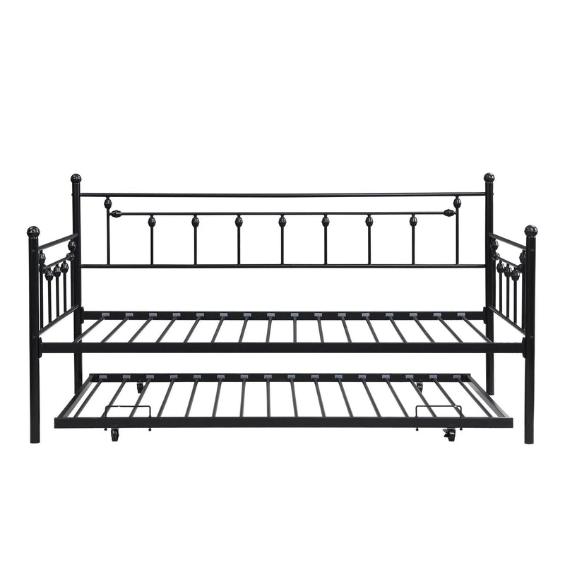 Twin Daybed With Trundle - Black by HouseOfZazla