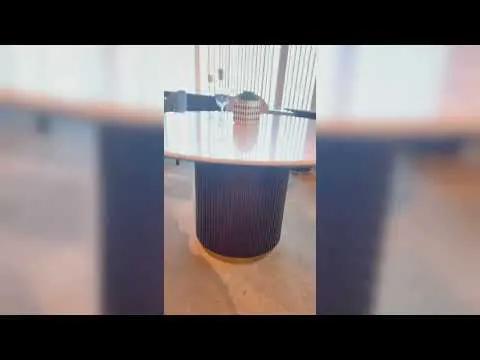 Clayten - Round Dining Table With Marble - White Natural Marble Top & Espresso by Unique Piece Furniture