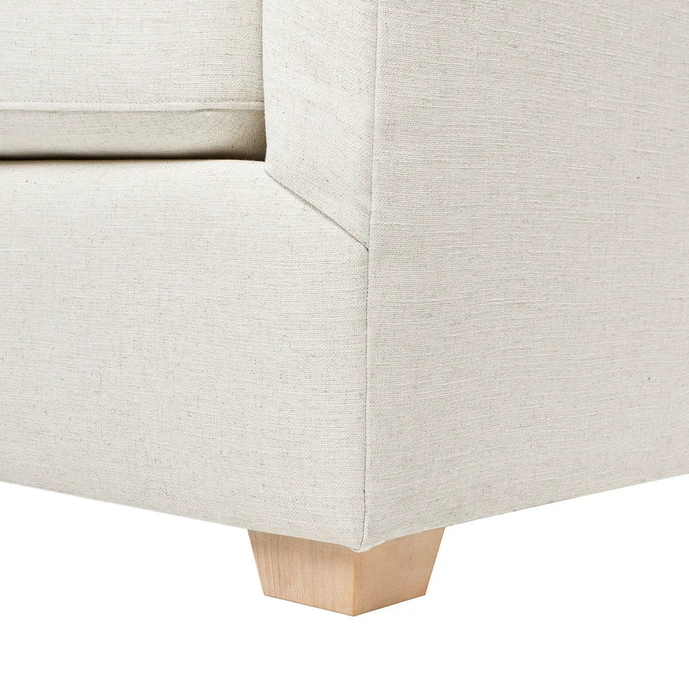 Ada - Flared Arm Contemporary Sofa With Lumbar Pillows - Flax White by Unique Piece Furniture
